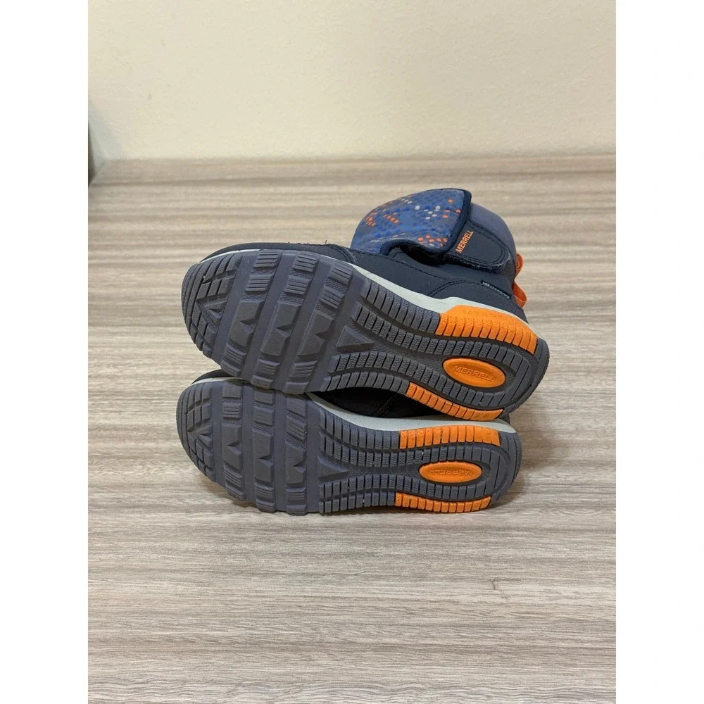 Merrell Kids Snow Boots 12M Navy Blue Orange Waterproof MK266130‎ Winter Play